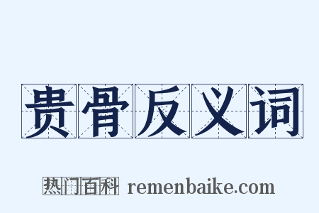 贵骨反义词是什么意思的图片